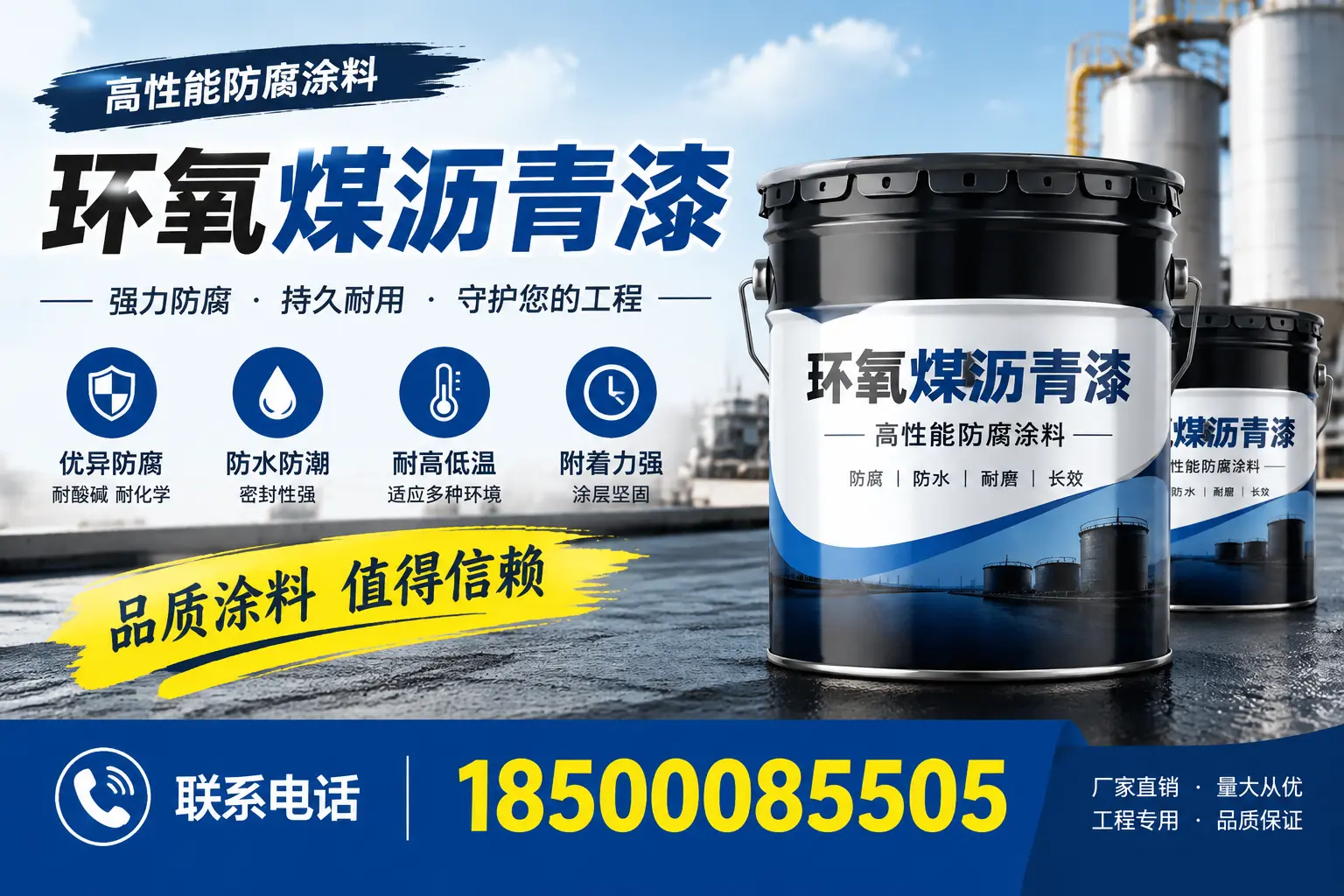 环氧煤沥青漆的施工设备与工具推荐