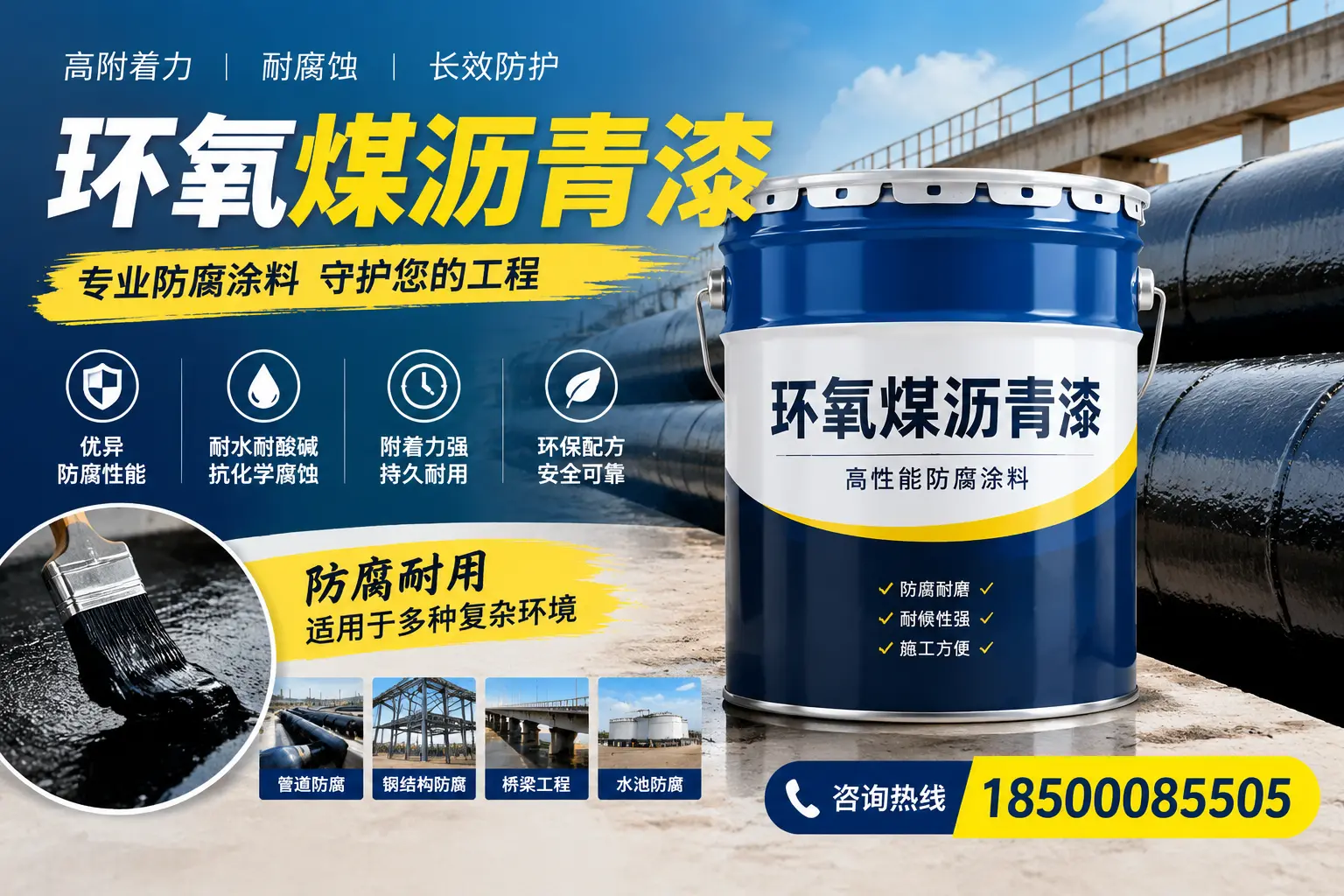 环氧煤沥青漆的施工注意事项，茂名工人必读